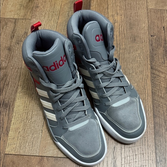 adidas Other - Adidas Men's Gray and Red High-Top Sneakers